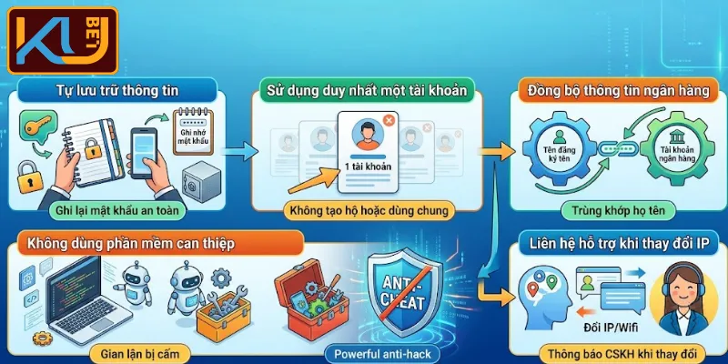 Cách hạn chế tình trạng tài khoản KUBET bị khóa lại