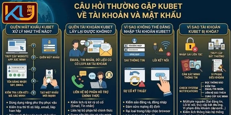 Câu hỏi thường gặp về tài khoản KUBET và mật khẩu