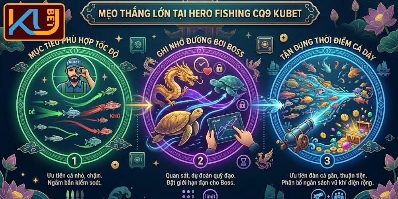 Chiến thuật săn Boss trong Hero Fishing CQ9 KUBET
