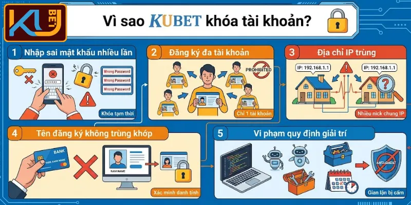 Nguyên nhân khiến tài khoản KUBET bị khóa