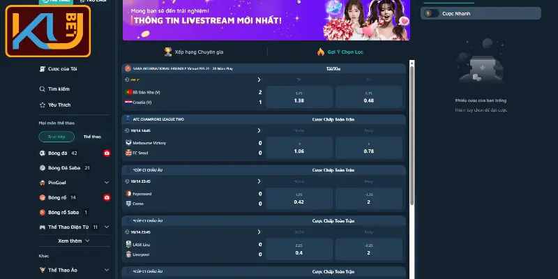 Những bộ môn thi đấu được hội viên KUBET yêu thích